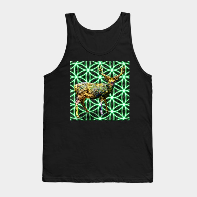 Magic Deer Tank Top by Sacred Geometry Art